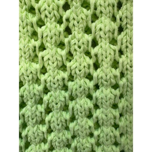 J. Jill Womens Open Knit Sweater Medium Green Cotton Blend - Picture 4 of 11